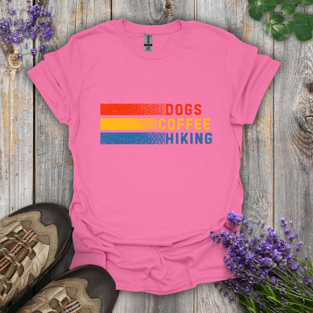 Dogs Coffee Hiking T-Shirt