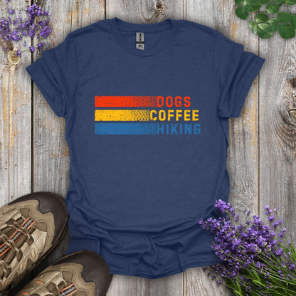 Dogs Coffee Hiking T-Shirt