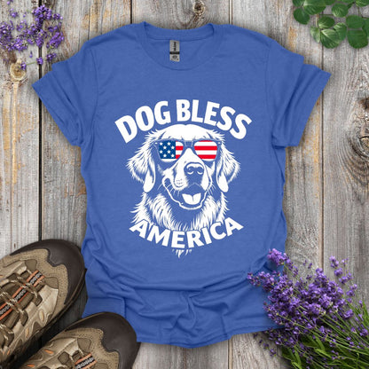 Dog Bless America (Golden Retriever) T-Shirt