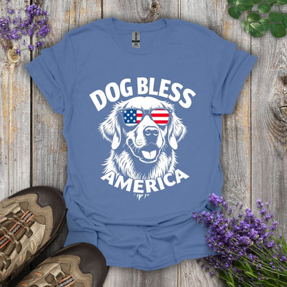 Dog Bless America (Golden Retriever) T-Shirt