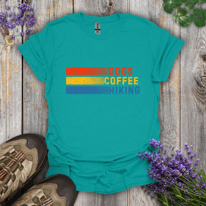 Dogs Coffee Hiking T-Shirt