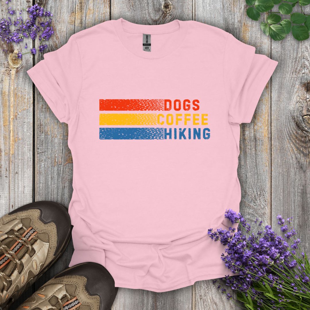 Dogs Coffee Hiking T-Shirt