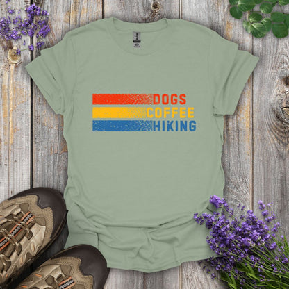 Dogs Coffee Hiking T-Shirt