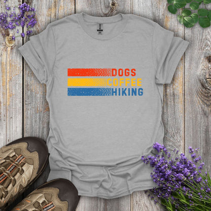Dogs Coffee Hiking T-Shirt