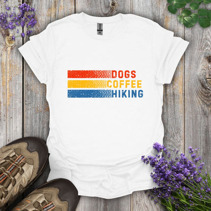 Dogs Coffee Hiking T-Shirt